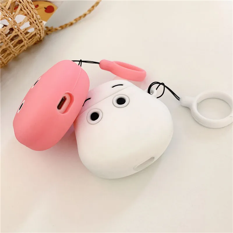 Милый мультяшный чехол для наушников Moomin Airpods 1 2 Мягкий силиконовый чехол для Apple Air Pods 1 2 Чехол Funda с кольцевой пряжкой