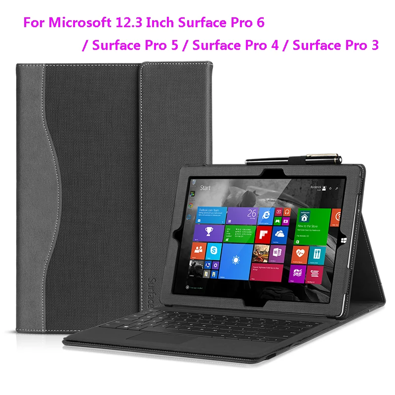 2019 Новый чехол для планшета Microsoft Surface Pro 6 5 12 3 дюйма подставка PU кожаный ноутбука 4