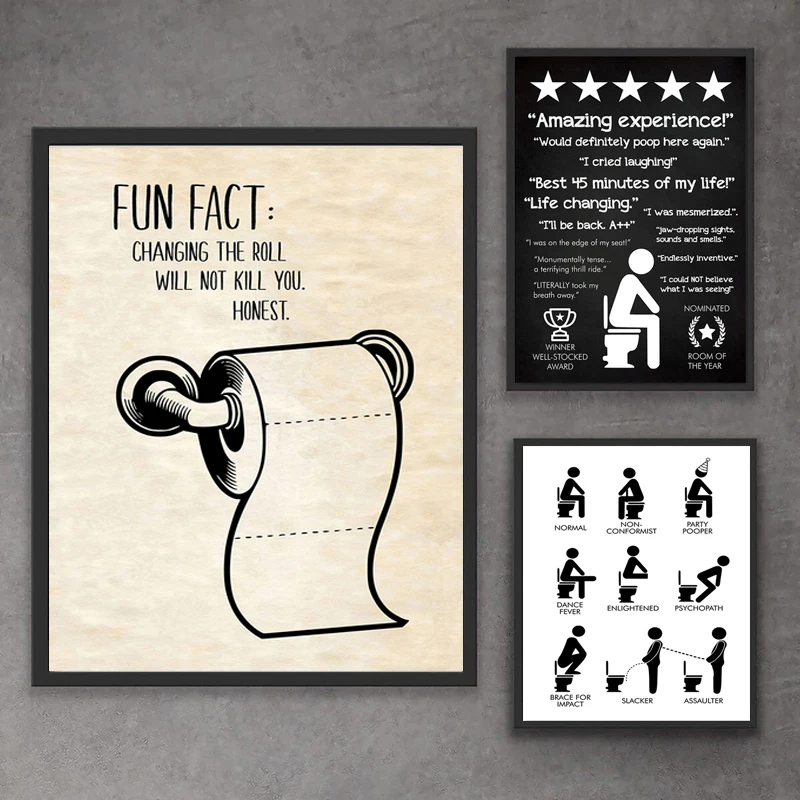 Funny Bathroom Wall Décor l Free Global Delivery