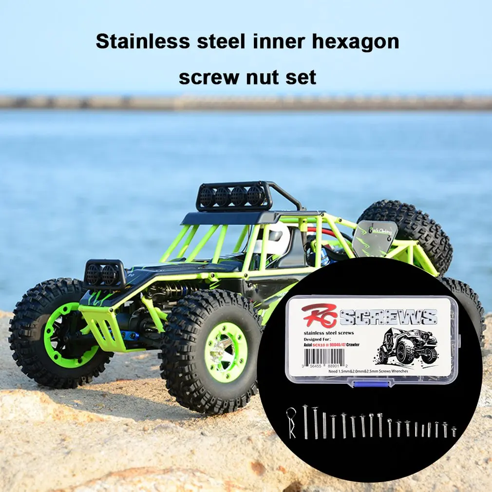 

Rc Car Stainless Steel Hexagon Socket Head Bolt Nut Set M2 M2.5 M3 M4 For 1/8 1/10 Bigfoot Traxxas Summit E-Revo