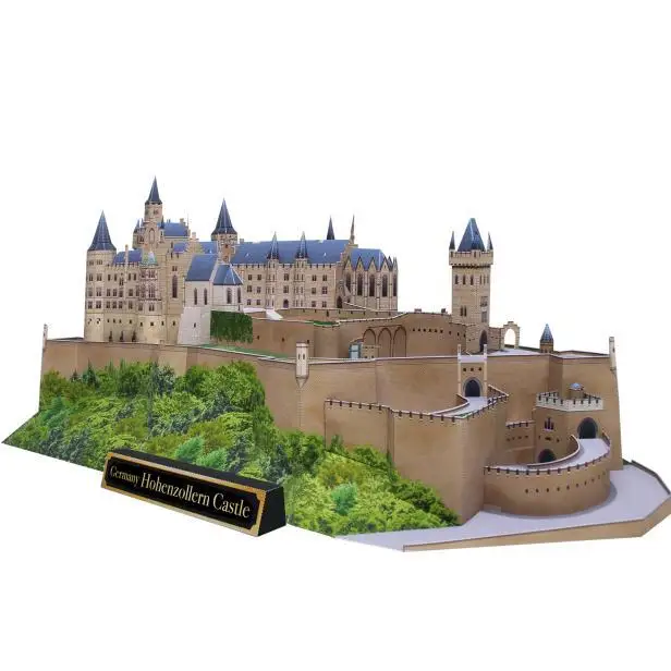 Германия Hohenzollern замок архитектурная модель 3D бумажная модель ручной работы DIY строительные игрушки для детей взрослых 35x20x19cm|Архитектура / Дом "сделай сам" / Миниатюры| | АлиЭкспресс