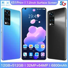 

In-Stock X51PRO+ Smart Phone 7.2" Screen 6800mAh 32+64MP MT6595 10 Core Dual SIM Global Version Cellphones Smartphones celular