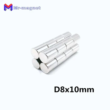 

neodymium magnet strong 8x10 8*10 D8x10 mm powerful neodimium magnets 8mm supermagnet neodium NEO rare earth permanant magnets