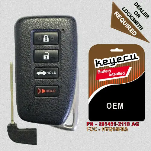 KEYECU OEM умный ключ передатчик 8A для Lexus LX570- P/N: 89904-78470 FCCID: HYQ14FBA AG плата
