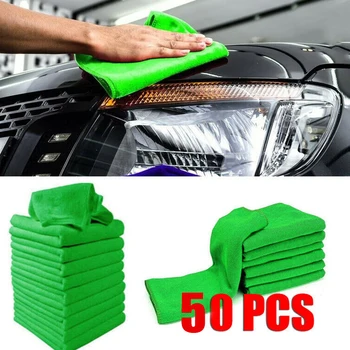 

50 Pcs/set Cars Care Polishing Super Thick Plush Microfiber Cleaning Cloth Tool