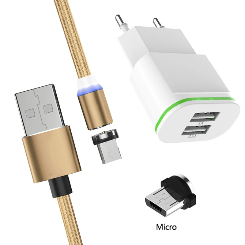 Магнитный светодиодный свет Micro USB кабель для Samsung J1 J2 J3 J5 J7 2017 A3 A5 A7 Huawei Y5 Y6 Y7 Y9 Pro