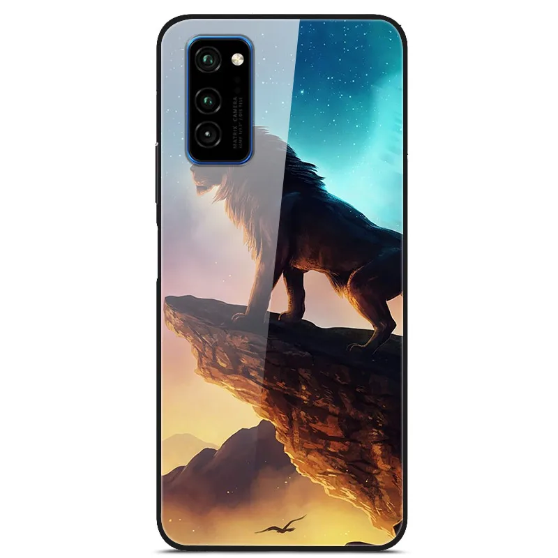 3 Для huawei Honor V30 чехол с милым рисунком стекло Жесткий задняя крышка чехлы для huawei Honor View 30 Pro Чехол Honor V30 Pro 5G бампер - Цвет: 3