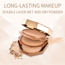 Рассыпчатая пудра для лица, основа для макияжа, водостойкая косметика, стойкий консилер с масляным контролем, красивая прессованная пудра с пуховкой