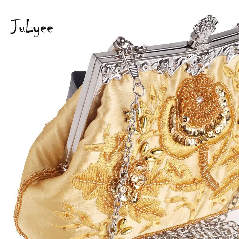 Julyee вышивка алмаз сумки с цветочным дизайном Minaudiere Женская сумочка-клатч вечерние сумки на цепочке бант фурнитура вечерние кошелек Винтаж