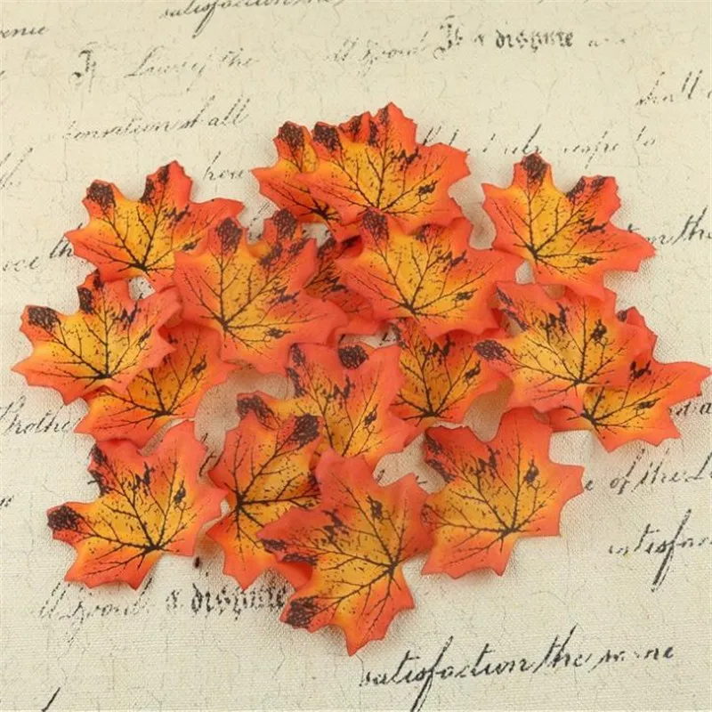 Новое поступление ткань кленовый лист 200 шт Поддельные листья для свадьбы