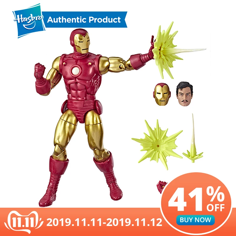Hasbro Marvel LEGENDS 80TH ANV 6 продукт 6 дюймов Марвел Классический Персонаж Железный человек