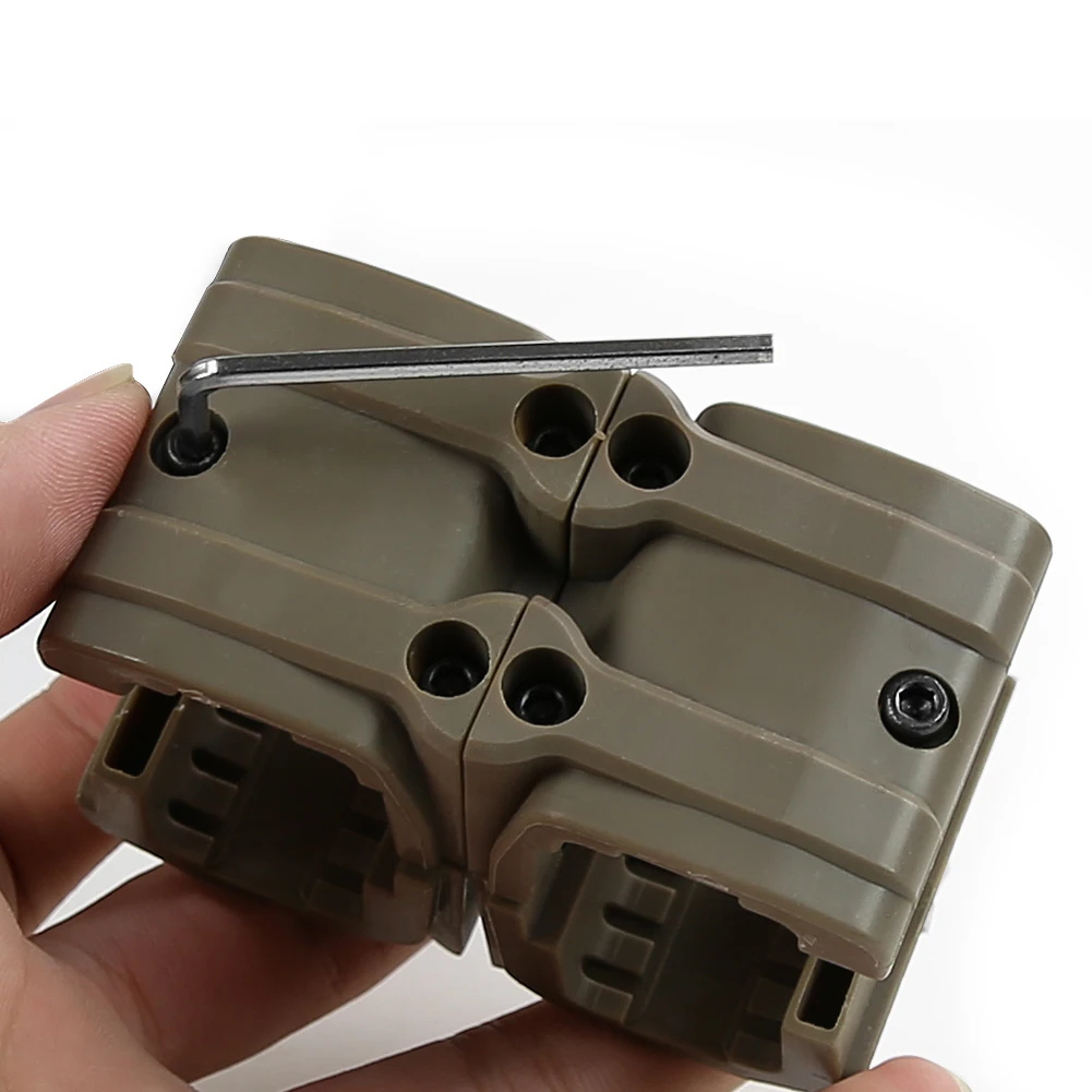 Tactical Gun Rifle Dual Magazine Coupler for MP7 Clip Connector Airsoft Military Mag Clamp Parallel Link Speed Loader