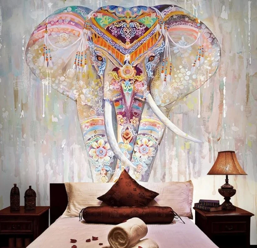 Custom Self Adhesive wallpaper Southeast Asian yoga studio background