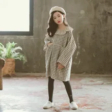 Новинка г.; весеннее платье для малышей; платья в клетку для девочек; свободное платье принцессы для малышей; детская одежда на Рождество; детская одежда из хлопка;#8021