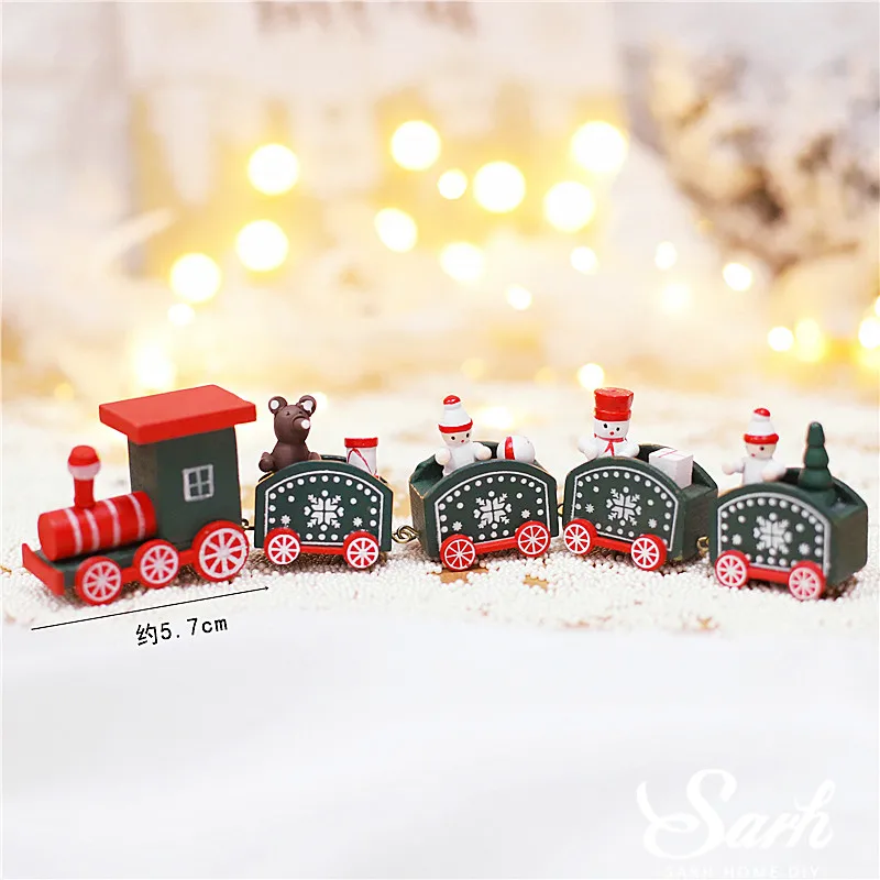 Деревянный поезд, Топпер для торта, для Счастливого Рождества, снежинка, Новогодняя выпечка, десерт, принадлежности для детского душа, Декор, Золотая елка, подарок на Рождество, любовь