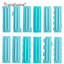 Transhome торт скребок 3 шт./компл. украшения торта гребень для защиты от обледенения гладкой шпатели для мастики для края торта гладкой крем для выпечки Инструменты для тортов