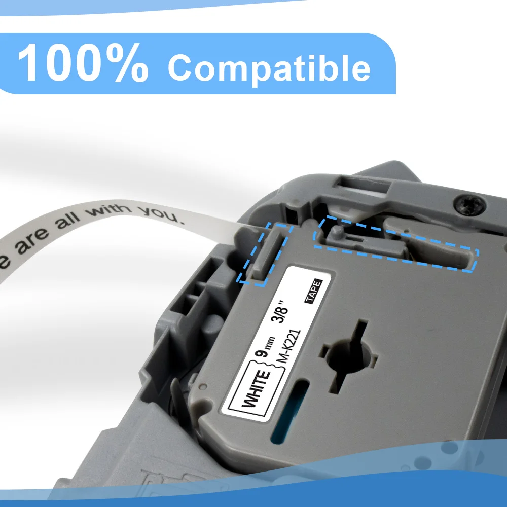 Labelwell 9 мм ленточная этикетка ярлык совместим с Brother MK 221 M K221 для устройства