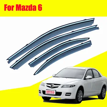

For Mazda 6 Car Sun Window Visor Rain Guard Vent Shade Accessories 4Pcs