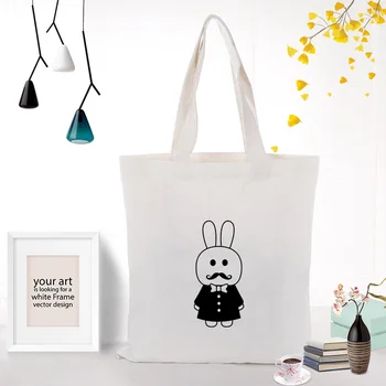 

Canvas Tote Bag ILLUSTRATION Handbag Custom Print Logo Text DIY Daily Use Shopping Bag Print Eco Reusable Recycle