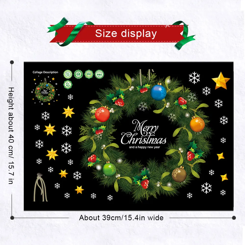 1 шт. Рождество будет стикер съемный Снеговик Санта виниловые наклейки на стену s домашний магазин стекло окна двери декор Adornos de Navidad - Цвет: 1