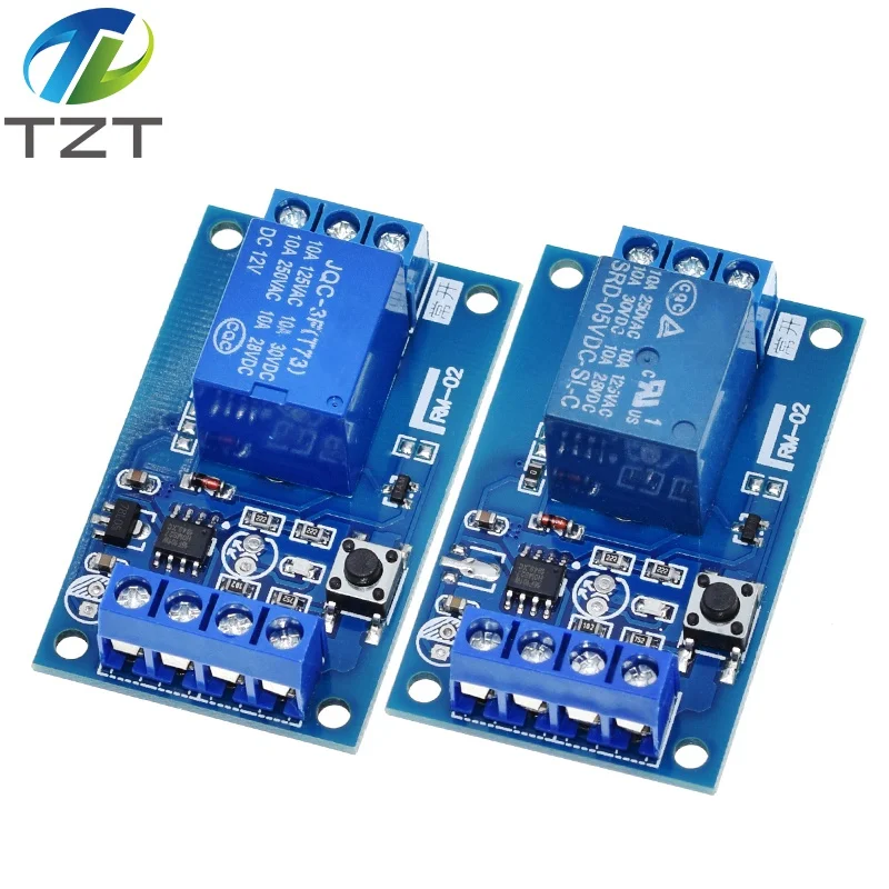 1/2PCS 5V 12V Single Bond Taste Bistabile Relais Modul Modifizierte Auto Start und Stop Selbst-locking Schalter Eine Schlüssel Für Arduino – Detail 5