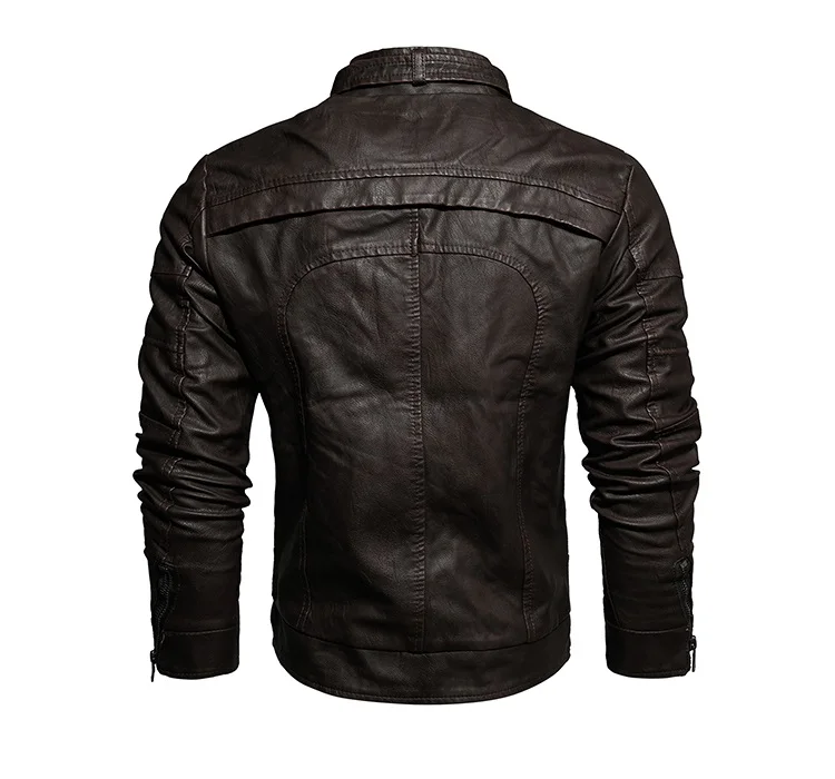 Новая высококачественная кожаная мужская Куртка jaqueta de couro masculina, мужская кожаная куртка и пальто, мотоциклетная куртка