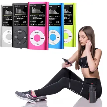 

MP3 Music Player Digital LCD Screen Voice Recording FM Radio E-Book Recorder Player with Charging Cable +Earphones
