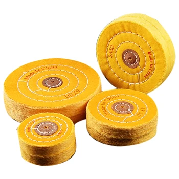

Diameter 75-150Mm Cotton Lint Cloth Buffing Wheel Gold Silver Jewelry Mirror Hardware Polishing Wheel Tool Yellow
