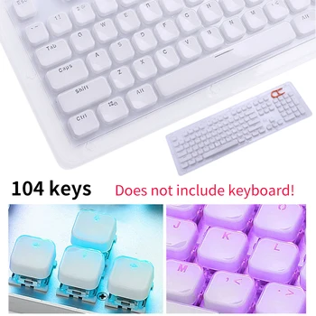 

104 Keys Computer Accessories Durable Home Decorative Keycap Mechanical Keyboard Replacement Retro Translucent Backlit Gaming
