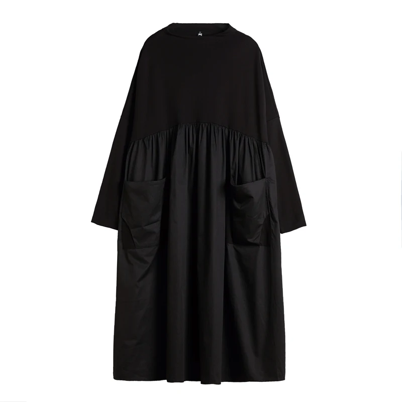 BelineRosa Big Sizes Women Clothing Simple Black Color Large Size Women Clothing YLFS0017