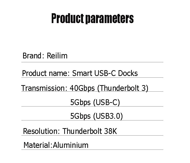 Reilim Thunderbolt 3 адаптер usb type C к USB 3,0 концентратор PD конвертер TF CF карта для MacBook samsung S9 huawei p20 pro USB-C концентратор