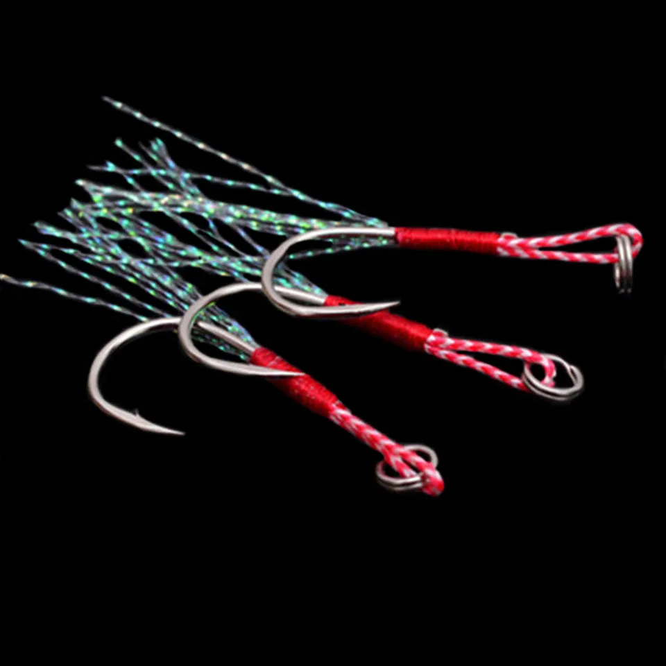 5 шт./лот рыболовные крючки из углеродистой стали крючок с бородкой перьями