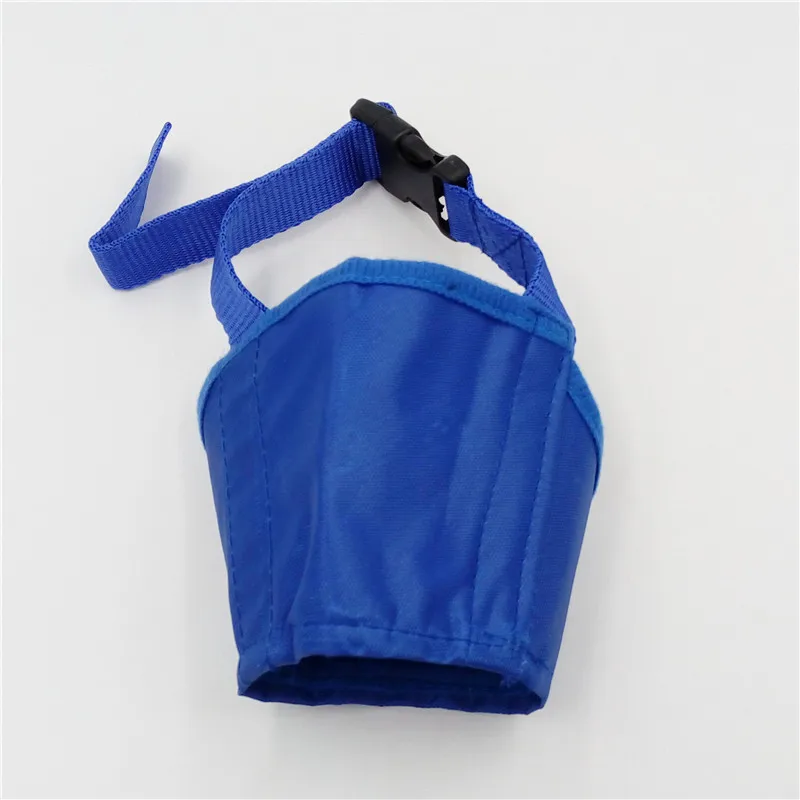 Pet Nylon Adjustable Mask Bark Bite Soft Mouth Muzzle Grooming Anti Stop Chewing Dog Control For Small Large Dog Blue
