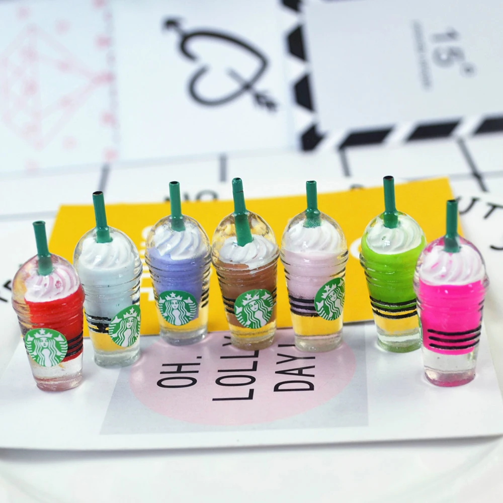 

Straw Cup Ice Cream Cup Charms for Slime DIY Polymer Filler Addition Slime Accessories Toys Modeling Clay Kit for Children