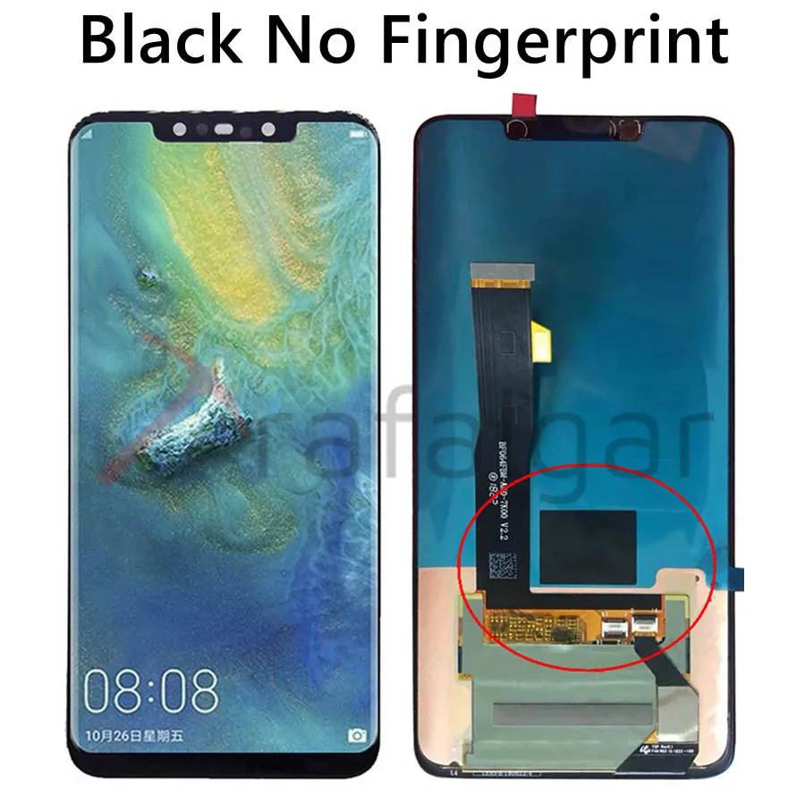 Для huawei mate 20 Pro ЖК-экран сенсорный дигитайзер панель с рамкой+ отпечаток пальца для mate 20 Pro ЖК-экран mate 20 Pro LYA-L29