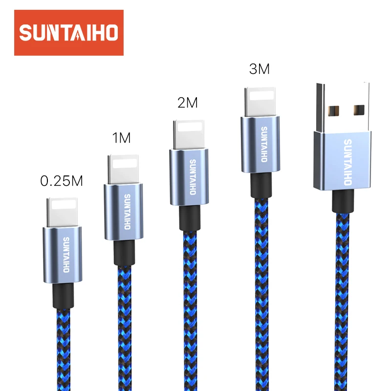 Suntaiho 2.4A USB кабель для быстрой зарядки iPhone 11 XS Max XR X 8 7 6 6S Plus шнур мобильный телефон