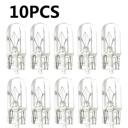 10 X White T10 W5W 501 194 Clear Signal Lamp Glass 12V 5W Warm White W2.1x9.5d Single Filament Car Bulb Auto Light - Image 5