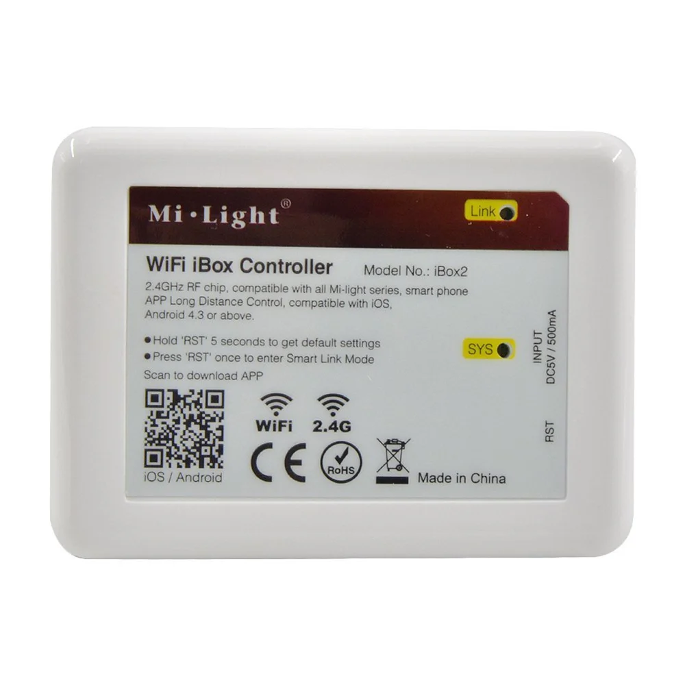 Mi. light Wifi iBox2 контрольный Лер DC5V совместимый с IOS/Andriod системой беспроводного управления приложением для CW WW RGB лента-лампа