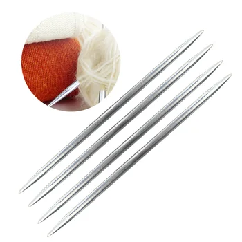 

4pcs Double Point Stainless Steel Knitting Needles Set for DIY Handmade Socks Gloves Sweaters Scarf Size 9