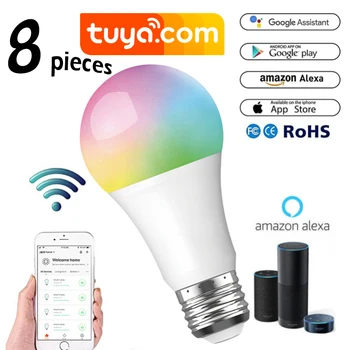 

tuya app Wifi Smart Light bulb LED Lamp RGB intelligent bulb dimmable Timer bulbs 7W 9W E26 E27 Alexa Google Home voice control