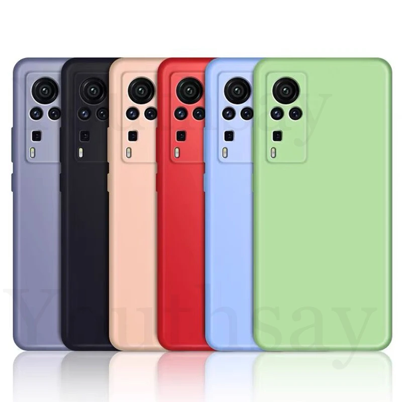 

For Vivo X60 Pro Plus Case Liquid Silicone Ultra Thin Shockproof Soft Case For Vivo X60 Pro Cover For Vivo X60 Vivo X60 Pro Plus