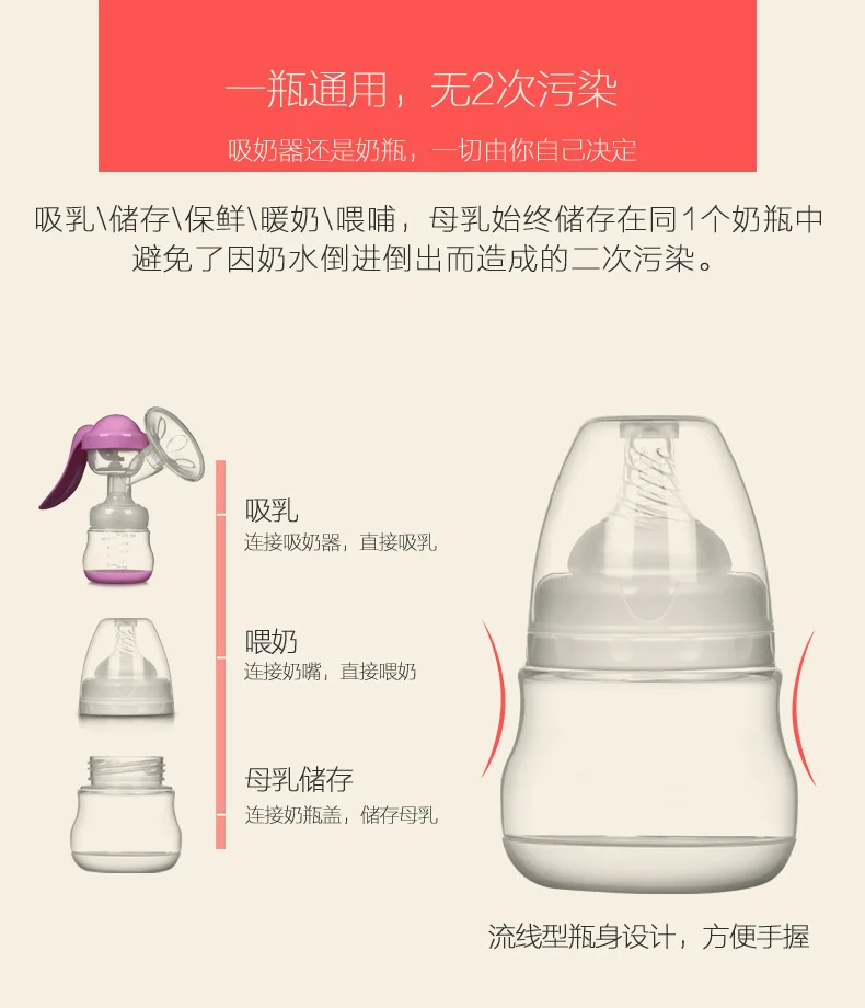 Creative Manual Breast Pump Suction Large Maternal Supplies Milker Pull Milk Nursing Pumping Milk Prolactin Manufacturers Direct