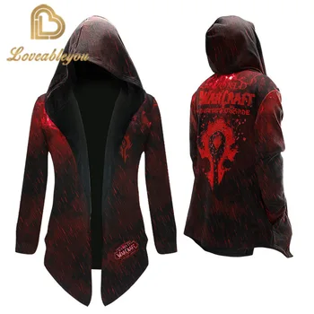 

World of Warcraft Alliance Tribal Warm Overcoat Long Sleeve Plus WOW Men Women Trench Teens Game Cosplay Clothes