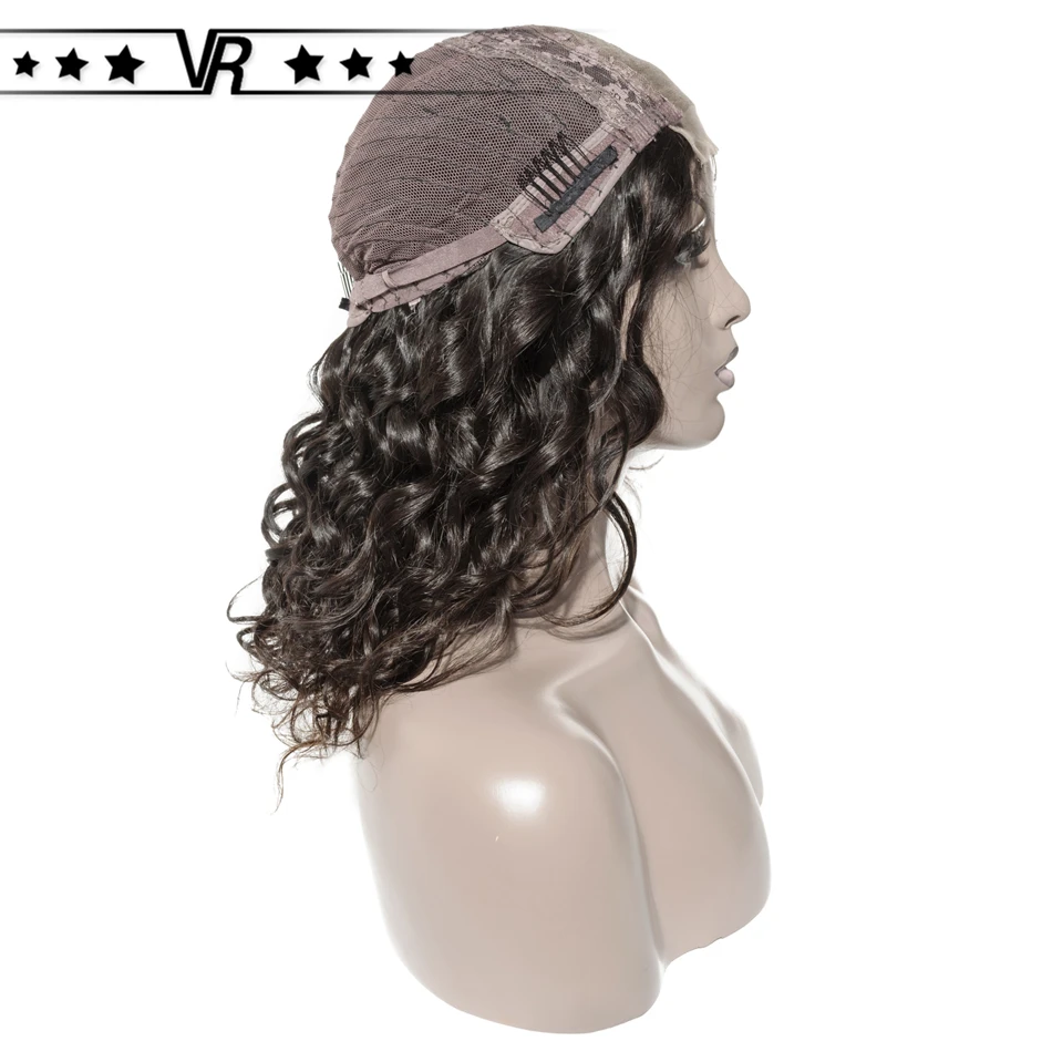 

Star Quality Human Hair Lace Wig 180% density Middle Part Natural Wave Closure Wig