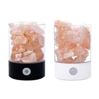 

Hymalain Pink Salt Rock Lamps, USB Sea Night Light with Press Switch