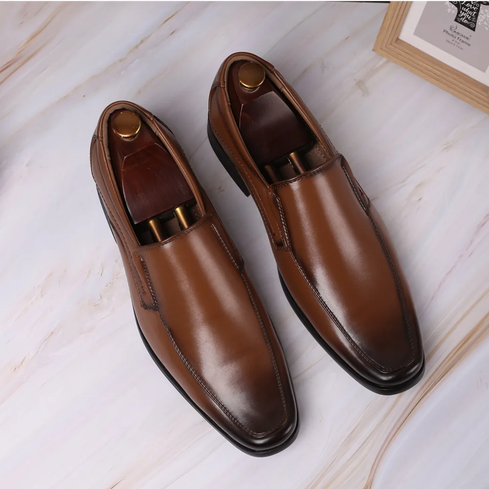 Mazefeng Classic Business Men's Dress Shoes Fashion Elegant Formal Wedding Shoes Men Slip On Office Oxford Shoes For Men 2020