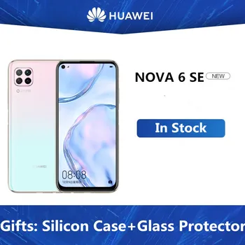 

In Stock HuaWei Nova 6 SE 4G LTE Smart Phone Kirin 810 Android 10.0 6.4" 2310X1080 8GB RAM 128B ROM 48.0M+8.0MP+2.0MP+2.0MP+16MP