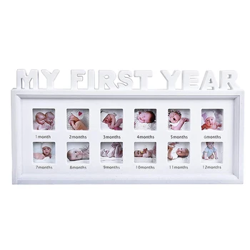 

DIY Combination Photo Frames 0-12 Month Baby MY FIRST YEAR Pictures Display Plastic Photo Frame Kids Growing Memory Gift PI669