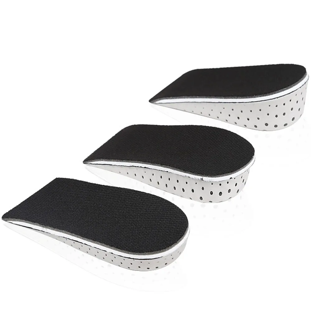 1 Pair Shoe Insoles Breathable Half Insole Heighten Heel Insert Sports Shoes Pad Cushion Unisex 1-4.5cm Height Increase Insoles