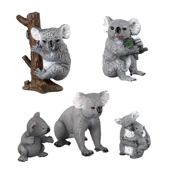 

Gray Wild Animal Model Simulation Animal Toy Koala Model Family Study Bedroom Living Room Decoration
